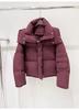 Imagen Oficial: Chaqueta Corta de Algodón Grueso para Mujer, Moda Invierno 2025, Corte Holgado, Chaqueta Acolchada de Color Sólido, Abrigo Cálido con Capucha