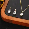 Conjunto de Brincos e Colar Weidni de Luxo Acessível, High-End, Elegante, Moderno e Versátil, Atacado para Mulheres