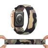 Adequado para Pulseira de Relógio Appleiwatch S5678 Geração Elástica Jacquard Estampa de Leopardo Apple Nylon Trançado Círculo Único