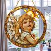 Disco Acrílico Creativo Transfronterizo Colgante Plano Sueño de Princesa Cuento de Hadas Belleza Imagen Atrapasol Decoración de Ventana Letrero Colgante para Porche