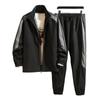 D02-6 Primavera Masculina e Outono Estilo Coreano Moda Novo Conjunto de Jaqueta Esportiva Casual
