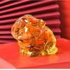 Estatueta de Tigre de Vidro, Animal do Zodíaco Chinês para o Ano do Tigre, Decoração de Mesa, Artesanato Presente para Atrair Riqueza, Tigre de Cristal Amarelo