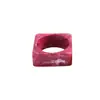 Pulseras Cuadradas y Redondas de Resina con Degradado Exagerado Europeas y Americanas, Pulseras de Moda Sencillas Transfronterizas, Joyería Personalizada de Alta Gama para Mujeres