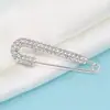 Nuevo Broche de Perlas Doble Fila de Pedrería Anti-Exposición para Modificación de Jeans Artefacto de Fijación de Ropa Ajustada Broche Decorativo