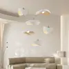 Lámpara de Araña de Diseñador Nórdico para Restaurante, Tres Cabezales, Estilo Crema, Lámpara para Sala de Estar, Lámpara para Mesa de Comedor