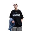Precio real de fábrica 220g camiseta de algodón de manga corta para hombre holgada estilo ins Hong Kong top versátil verano nueva camiseta de media manga