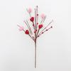 Nuevo Día de San Valentín Decorativo Artificial Corazón Rojo Corazón Rosa Bayas en Forma de Corazón Insertadas con Estilo Europeo y Americano Ramas de Flores Simuladas Transfronterizo