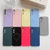 Capa de Celular Magnética Forte de Silicone Líquido Imitado com Furos Finos e Cor Sólida para Samsung S25/S24/S23 Huawei
