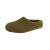 Pantuflas cerradas de leopardo con suela gruesa de felpa para mujer, nuevo modelo versátil para otoño e invierno 2026, pantuflas peludas de slip-on para exteriores para mujer