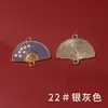 Acessórios de Ventilador de Liga Dupla Pendurado Sete Estrelas, Ventilador Pequeno Estilo Chinês Moderno Flor de Ameixa com Borlas, Pequenos Acessórios de Pingente