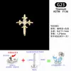 Brincos de liga de titânio G23 com rosca interna de 1,2 mm de espessura, modernos, doces e descolados, tarrachas personalizadas de osso da orelha com íris e cruz, brincos de luxo leve