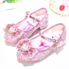 Zapatos de niña tacones altos niña pequeña Aisha zapatos de cristal primavera y otoño 2022 baile piano niños zapatos de princesa