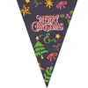 Nueva Decoración Navideña Suministros para Fiestas Decoración de Fiesta Colgante de Bandera Triangular Colgante Banderín Triángulo