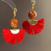 Artículos de Liquidación de Año Nuevo~ Pendientes de Pétalos Rojos, Modernos y Versátiles, Pendientes de Lujo Ligero y de Gama Alta para Mujer, Estilo Nicho