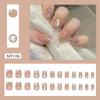 Doce e gentil branco doce menina Nail Art Nail Patch Terminado Advanced Sense Fake Nail Removível Wearable
