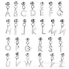Venta al por mayor del fabricante Acero de Titanio Hecho a mano DIY Collar con Letras Colgante de 26 Letras Inglesas Colgante Individual Deslizante Accesorios