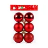 Nuevos Adornos de Navidad Bolas de Plástico Brillante Galvanizadas Colgantes para Árbol de Navidad 6 pzas en Bolsa OPP Bolas de Navidad al por Mayor
