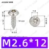 Tornillos Autoperforantes de Acero Inoxidable 304 de Cabeza Redonda Ranurada Gb7380 Antirrobo Autoperforantes Cola Puntiaguda Tornillos de Rosca Gruesa M2-M6