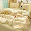 Colcha Fresca de Verano, Colcha Individual de Algodón Puro para Aire Acondicionado, Colcha Delgada Lavable a Máquina, Juego de Cuatro Piezas de Colcha de Verano para Dormitorio Estudiantil