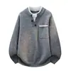 2026 Outono/Inverno Transfronteiriço Novo Suéter Pulôver de Tricô Gola Redonda Falso Duas Peças Tamanho Plus Camisa Básica Casual para Homem