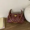 Bolsa feminina transfronteiriça com toque de luxo leve, bolsa de mão acolchoada pequena estilo Chanel, bolsa tote de grande capacidade, moderna