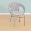 Silla en oferta, silla de patio exterior de ratán sintético, taburete con reposabrazos para ancianos, silla de ratán hecha a mano, silla para uso doméstico con respaldo, silla apilable