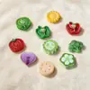Mini Fatias de Legumes Simulação Acessórios de Resina DIY Brinquedos de Comida Cola Cremosa Capa de Celular Decoração de Presilha de Cabelo Materiais Artesanais