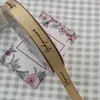 Huaying Cintas con Hilo de Letras Inglesas Ramo de Flores de Cinta Empaque de Regalo para Pastel Cinta Cinta Floral Cinta
