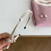 Diadema Simple de Cuero con Nudo Twist Sensación de Alta Gama Temperamento Combinable Salida Lavado de Cara Tarjeta para el Cabello a Presión Diadema Maillard