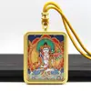 Suministro Directo de Wutai Mountain Thangka de Doble Cara Pintado a Mano con Oro Ocho Santos Patronos Pasado y Presente Dios Amarillo de la Riqueza Collar Thangka