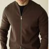 Cárdigan ligero y maduro con cremallera de Design Sense para hombre, abrigo de negocios para uso diario, suéter informal de otoño e invierno.