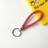 Llavero creativo llavero de cuerda de cuero cordón para llaves colgante de joyería cordón tejido fábrica de cuerda de cuero venta al por mayor