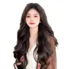 Cabelo Cacheado em Camadas Francês para Mulheres com Cabelo Longo, Aplique de Cabelo de Uma Peça para Aumentar o Volume do Cabelo, Cabelo Cacheado Fofo Simulado em Forma de V, Aplique Natural Sem Marcas