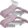 Perchas de Terciopelo con Pinzas, Perchas Antideslizantes que Ahorran Espacio, Pinzas para Trajes, Chaquetas y Pantalones de Tienda de Ropa, Ganchos Galvanizados