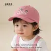 Chapéu de Bebê Estilo Primavera e Outono Boné de Baseball com Letras Bordadas, Aba Macia, Estilo Coreano, Chapéu de Sol Infantil Versátil Casual