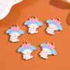 Cartoon gatinho bonito doce kuolomi melodia óleo gotejamento liga DIY jóias brincos colar pingente acessórios