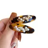 Colección nueva 2026: Pinzas para el pelo de acetato con carey y perla, ligeras, lujosas y de inspiración retro, accesorios para el cabello versátiles y elegantes