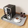 Alfombrilla de Silicona para Cafetera con Borde, Alfombrilla Multifuncional para Encimera de Cafetera, Adecuada para Accesorios de Bandeja, Silicona de Grado Alimenticio