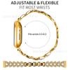 Para Fitbit Versa4 Relógio Simples de Metal com Strass Versa3 Pulseira Universal Pequena de Torção com Strass