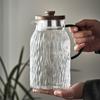 Martelo estilo de vidro chaleira de água fria de grande capacidade espessa estilo japonês mandarim pot casca panela chaleira de água fria panela de vidro resistente a alta temperatura