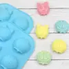 Do que 6 mesmo cabeça de gato de desenho animado forma de bolo gato de desenho animado 5cm forma de bolo de silicone forma de sabonete sabonete perfumado DIY