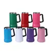 Taza de cerveza estilo brasileño de gran capacidad 304 de acero inoxidable de doble pared con aislamiento al vacío de 24 oz con asa, logo personalizable