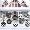 Adornos de Dulces Navideños Transfronterizos, Bolas Navideñas Grises y Blancas Colgantes, Decoraciones para Árboles, Decoraciones Gigantes de Atrezo para Porche y Árbol