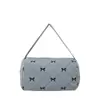 Bolsa Cuadrada Pequeña Dulce para Mujer con Lazo Cuadros Nuevo Pana Simple Casual Almacenamiento de Gran Capacidad Bolso de Mano