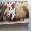 Nuevo Pelo de Caballo Estampado Patrón de Vaca Piel Artificial Flocado Lana Sarga Inferior Felpa Corta Material para Zapatos Equipaje Bolso de Mano Tela