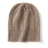 Gorro de Cachemira 2026 Otoño/Invierno Nuevo para Mujer de Gama Alta Color Sólido para Exteriores Cálido Moderno Casual Plegable de Punto Grueso