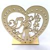 Venta al por Mayor de Artículos de Boda de Madera en el Lugar Adornos de Madera en Forma de Corazón Marca de Madera Mr&Mrs Luz de Vela LED Suministros para Fiesta