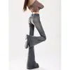 Venta Directa de Fábrica Pantalones Acampanados de Mezclilla para Mujer Tendencia 2025 Nuevos de Cintura Alta Ajustados Estilo Europeo Pantalones Largos Hasta el Suelo con Pedrería