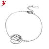 2020 Exquisito Colgante Redondo Transfronterizo Fortuna Calado Colgante DIY Árbol del Mundo Acero Inoxidable Pulsera de Mujer Árbol de la Vida