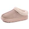 Zapatos de Algodón para Mujer en Invierno, Pantuflas Cálidas para el Hogar Transfronterizas Temu, Zapatos Perezosos, Zapatos Peludos de Talla Grande, Zapatos Perezosos de Coral Fleece